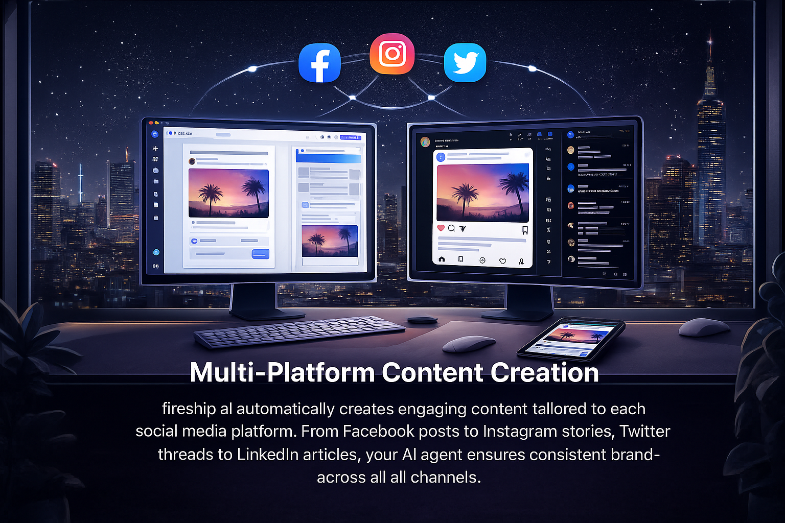 Multi-Platform Content Creation illustration