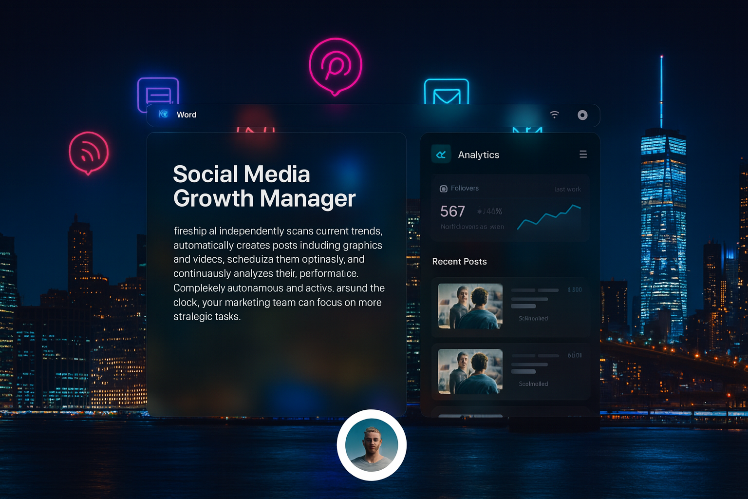 Social Media Growth Manager illustration